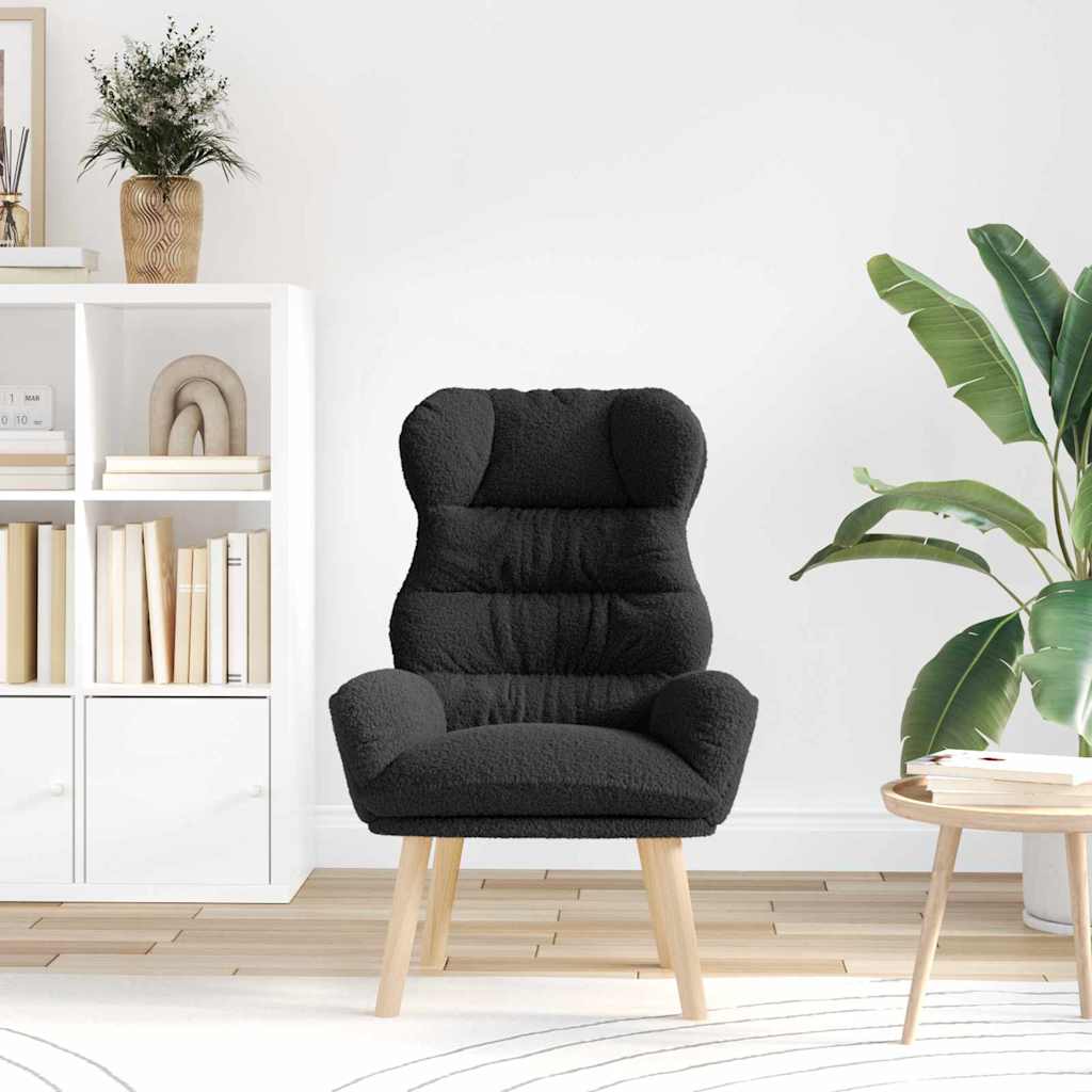 lænestol Sort 69 x 74 x 93 cm Sherpa-stof
