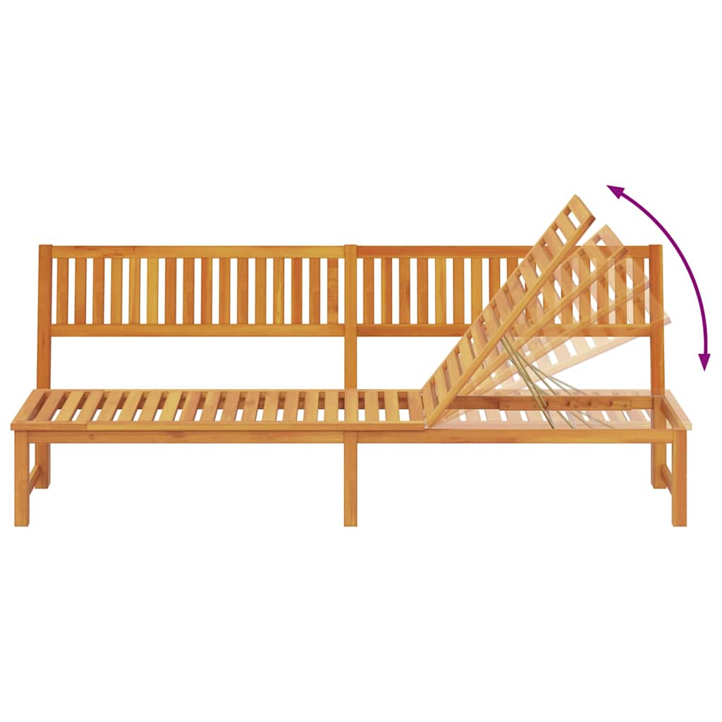 Solstol Olie Naturlig 200 x 57 x 75 cm Massivt akacietræ
