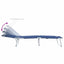 Solstol 2 pcs Blå 58 x 188 x 77cm Polyester
