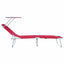 Solstol 2 pcs Rød 58 x 188 x 77cm Polyester