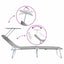 Solstol 2 pcs Grå 58 x 188 x 77cm Polyester