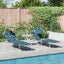 Solstol 2 pcs Grøn 58 x 188 x 77cm Polyester