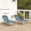Solstol 2 pcs Grøn 58 x 188 x 77cm Polyester