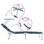 Solstol 2 pcs Grøn 58 x 188 x 77cm Polyester