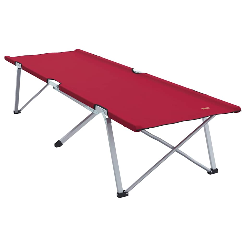 Foldende Camping Seng Rød 194 x 62,5 x 42,5 cm Oxford og Stål billede