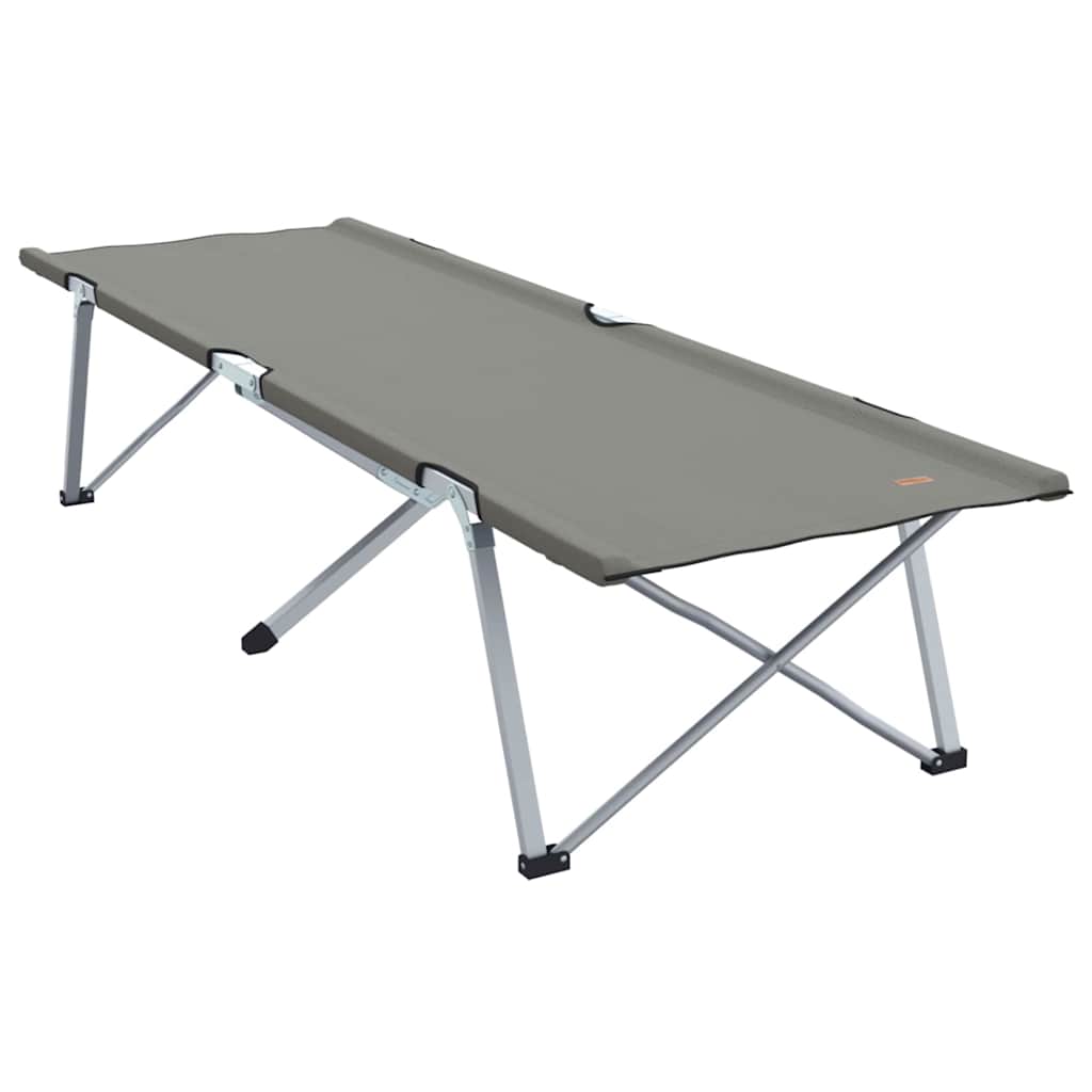 Foldende Camping Seng Grå 194 x 62,5 x 42,5 cm Oxford og Stål billede