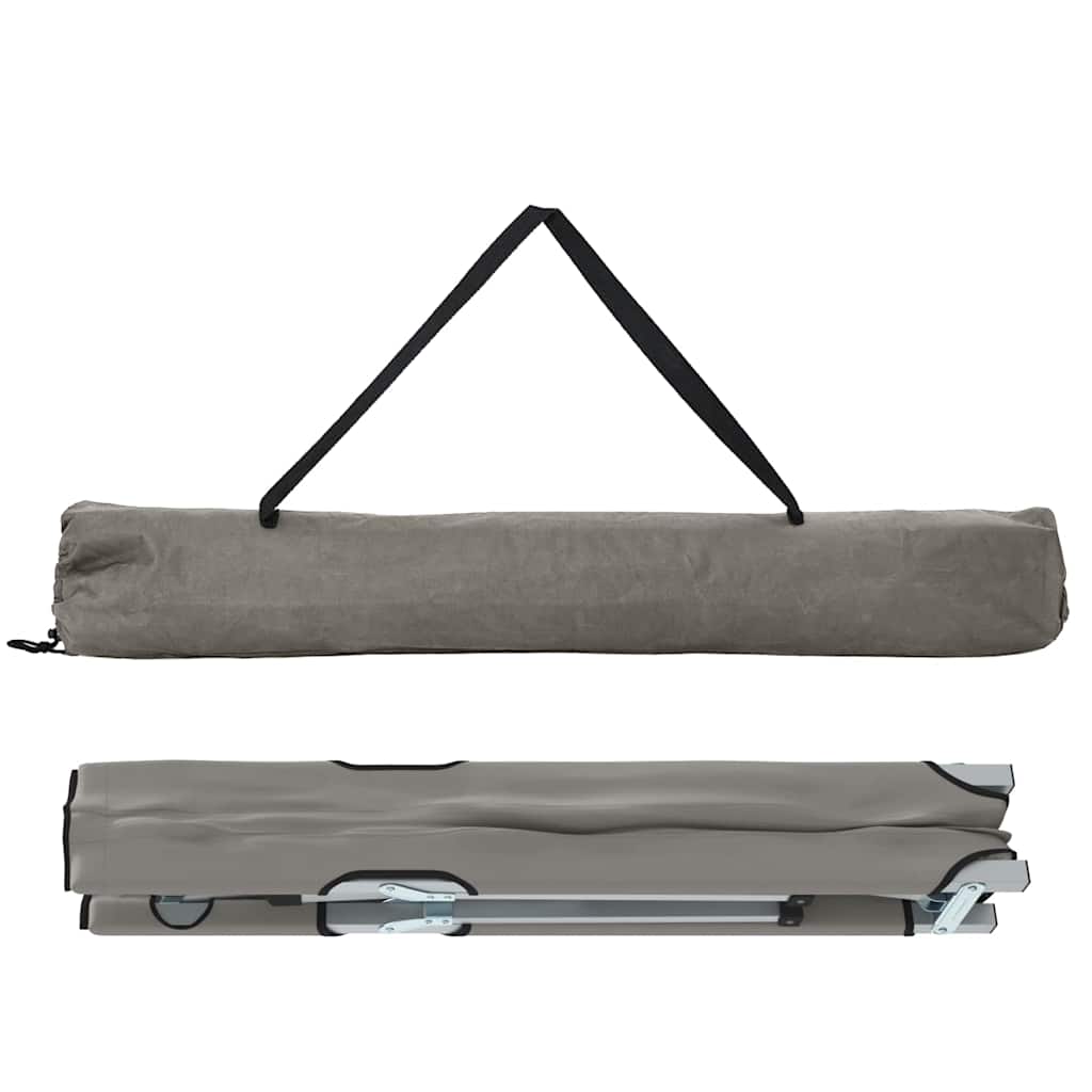 Foldende Camping Seng Grå 194 x 62,5 x 42,5 cm Oxford og Stål