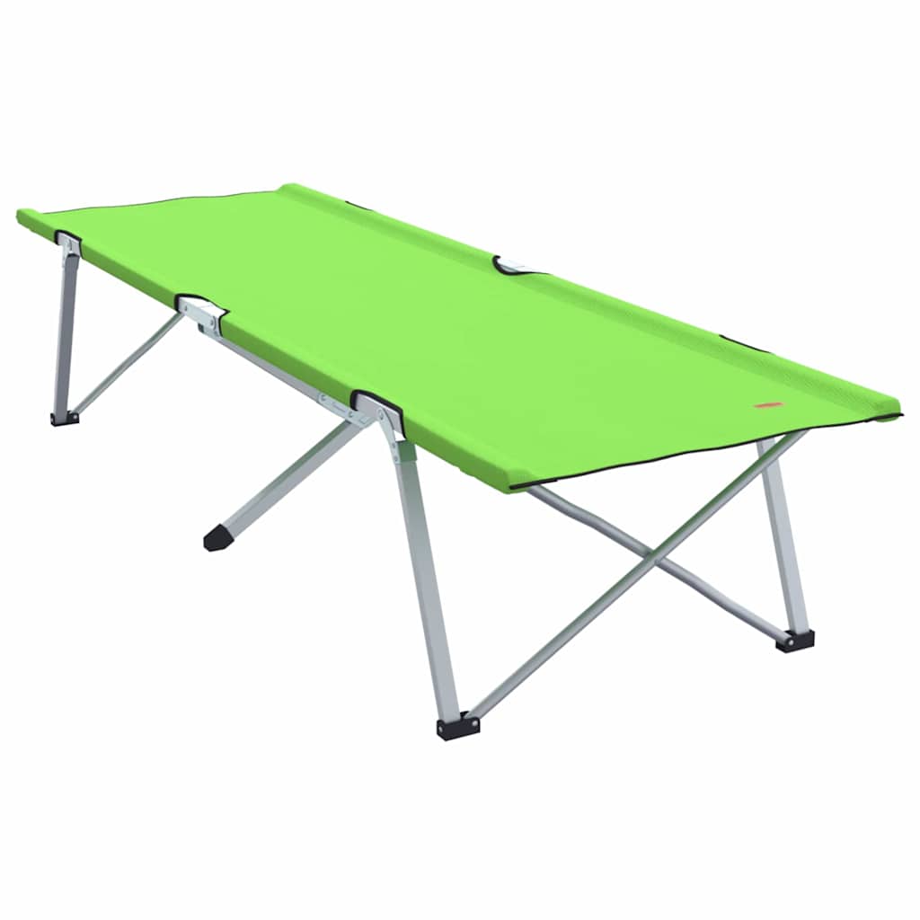 Foldende Camping Seng Grøn 194 x 62,5 x 42,5 cm Oxford og Stål billede