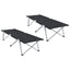 Foldende Camping Seng 2 pcs Sort 194 x 62,5 x 42,5 cm