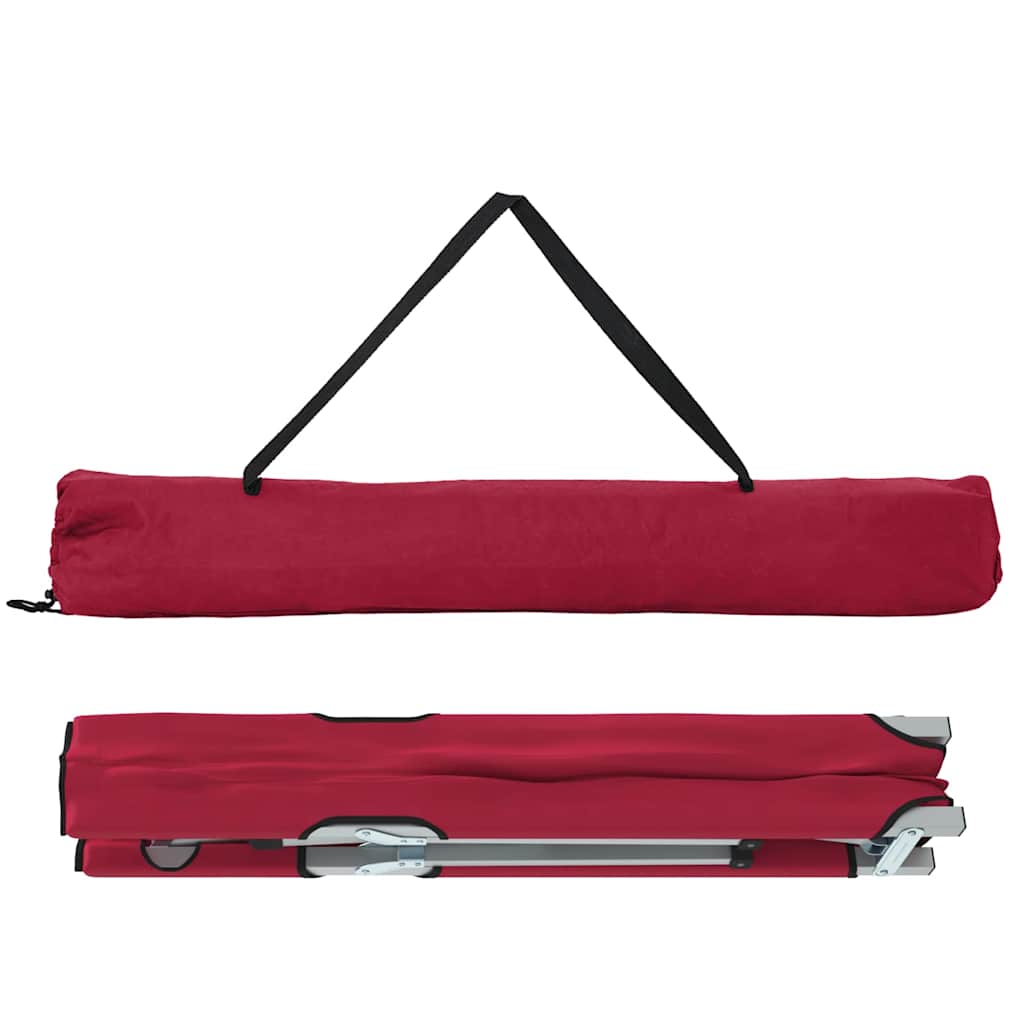 Foldende Camping Seng 2 pcs Rød 194 x 62,5 x 42,5 cm
