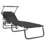 Foldestol Sort 190 x 57 x 81 cm oxford