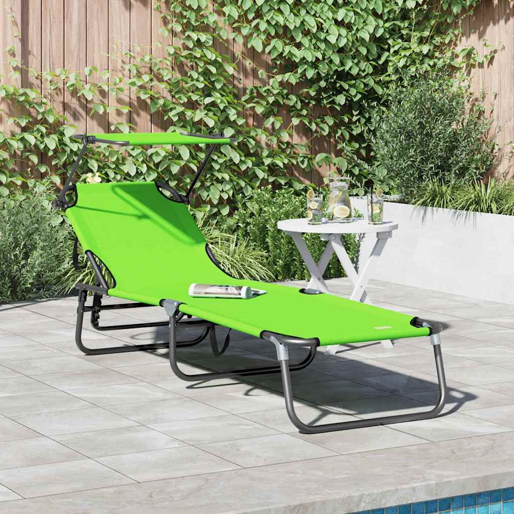 Foldestol Grøn 190 x 57 x 81 cm oxford