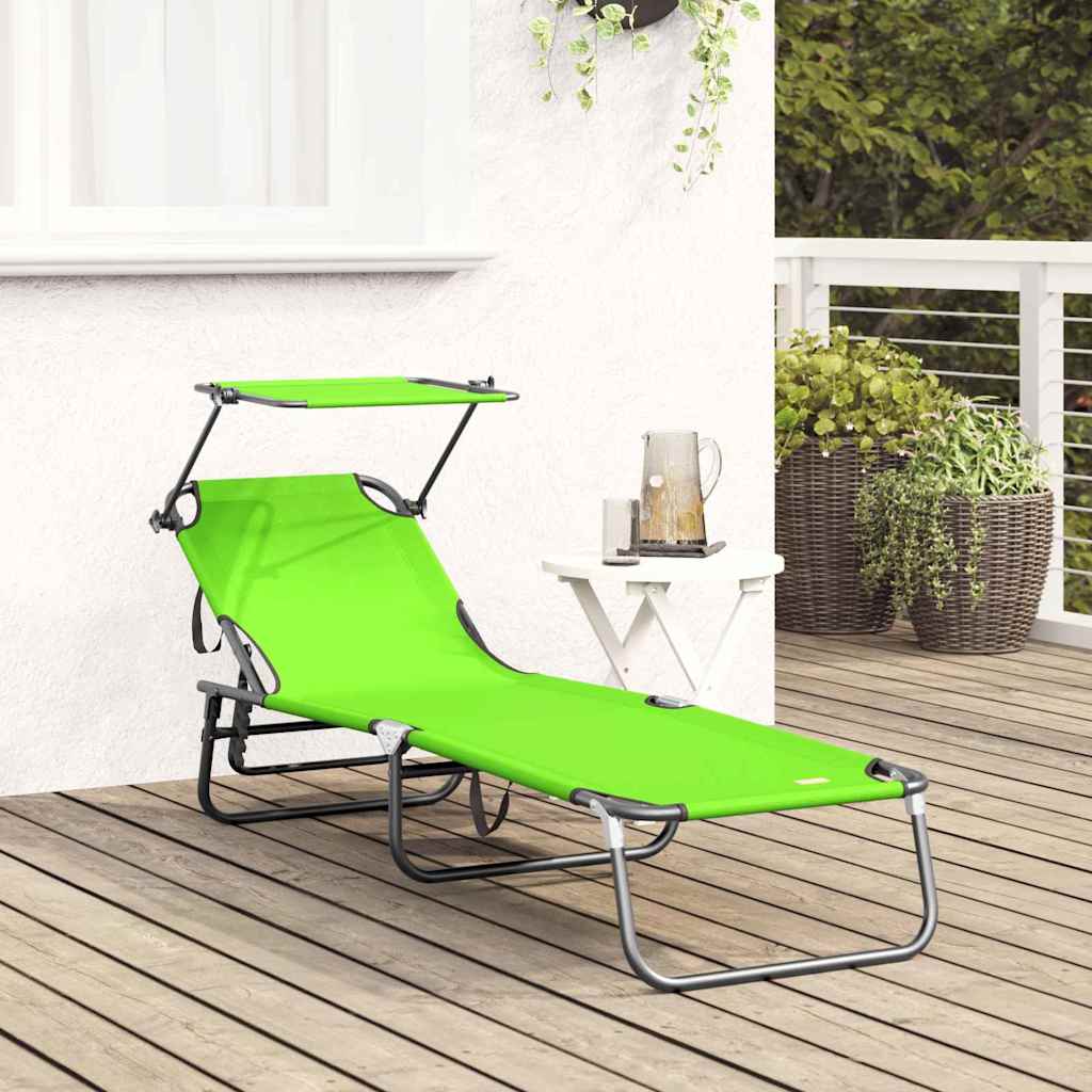 Foldestol Grøn 190 x 57 x 81 cm oxford
