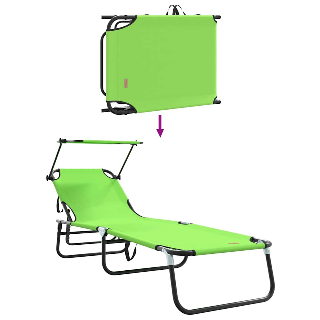 Foldestol Grøn 190 x 57 x 81 cm oxford