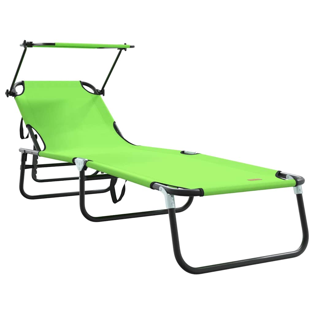 Foldestol 2 pcs Grøn 190 x 57 x 81 cm oxford