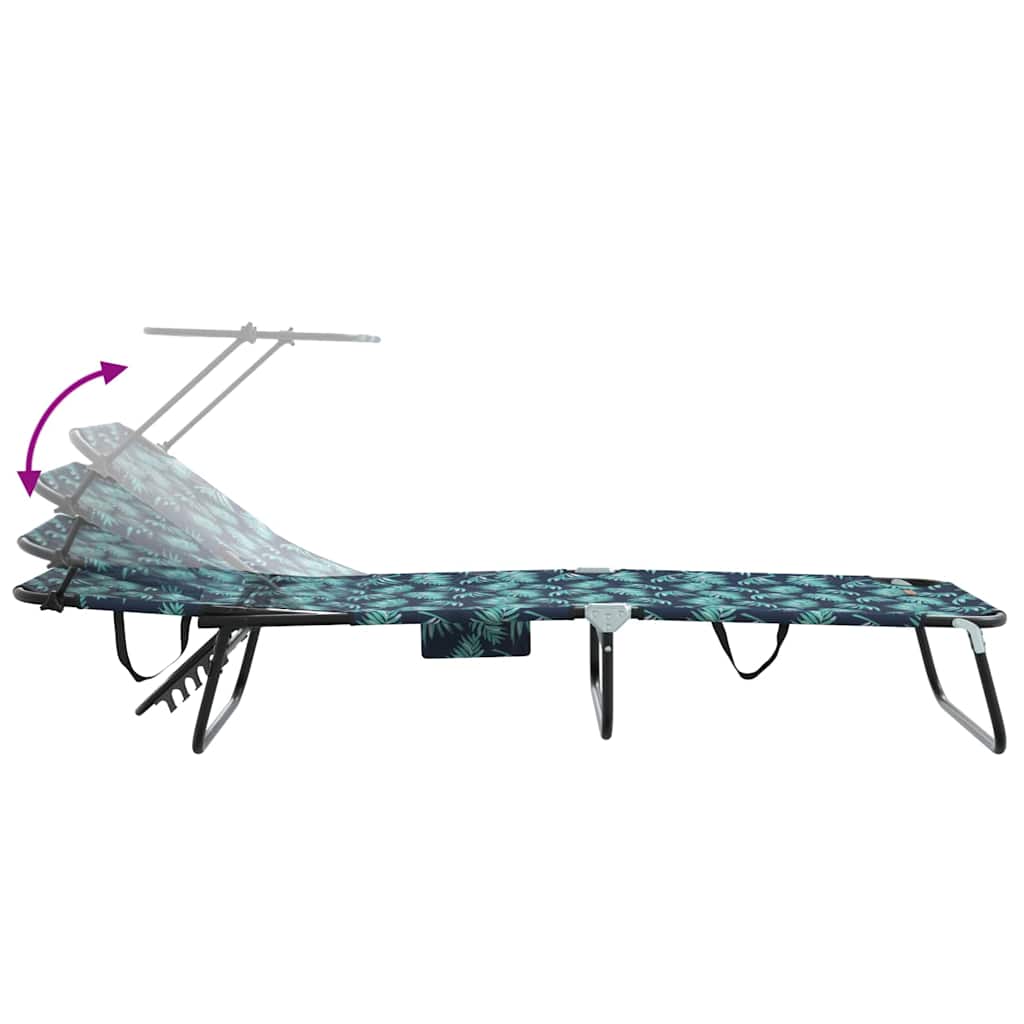 Foldestol 2 pcs Flerfarvet 190 x 57 x 81 cm oxford