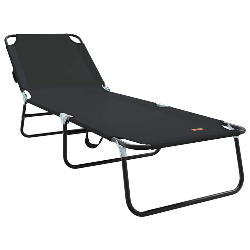 Foldestol Sort 188 x 57 x 86,5 cm Polyester