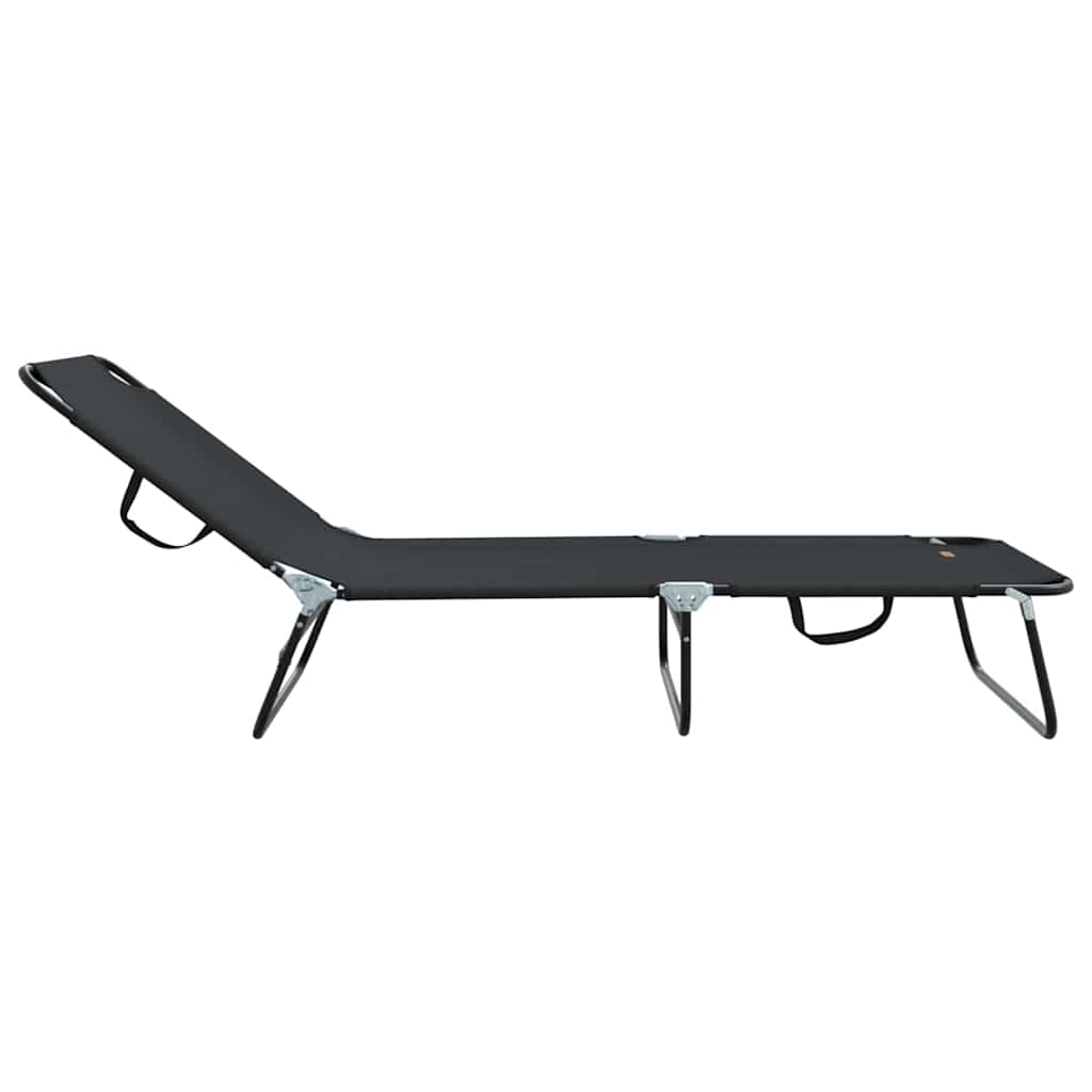 Foldestol Sort 188 x 57 x 86,5 cm Polyester