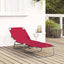 Foldestol Rød 188 x 57 x 86,5 cm Polyester