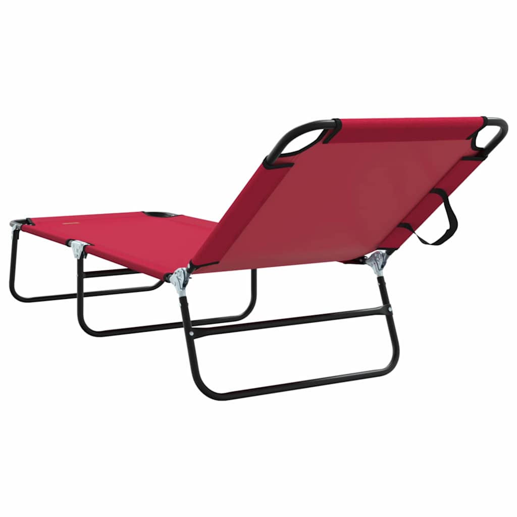Foldestol Rød 188 x 57 x 86,5 cm Polyester