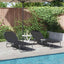 Foldestol 2 pcs Sort 188 x 57 x 86,5 cm Polyester