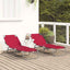 Foldestol 2 pcs Rød 188 x 57 x 86,5 cm Polyester