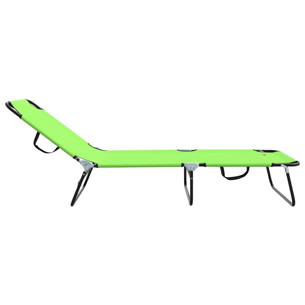 Foldestol 2 pcs Grøn 188 x 57 x 86,5 cm Polyester