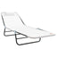 Foldestol 2 pcs Creme 182 x 55 x 85,5 cm Textilene