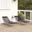 Foldestol 2 pcs Sort 182 x 55 x 85,5 cm Textilene
