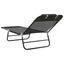 Foldestol 2 pcs Sort 182 x 55 x 85,5 cm Textilene