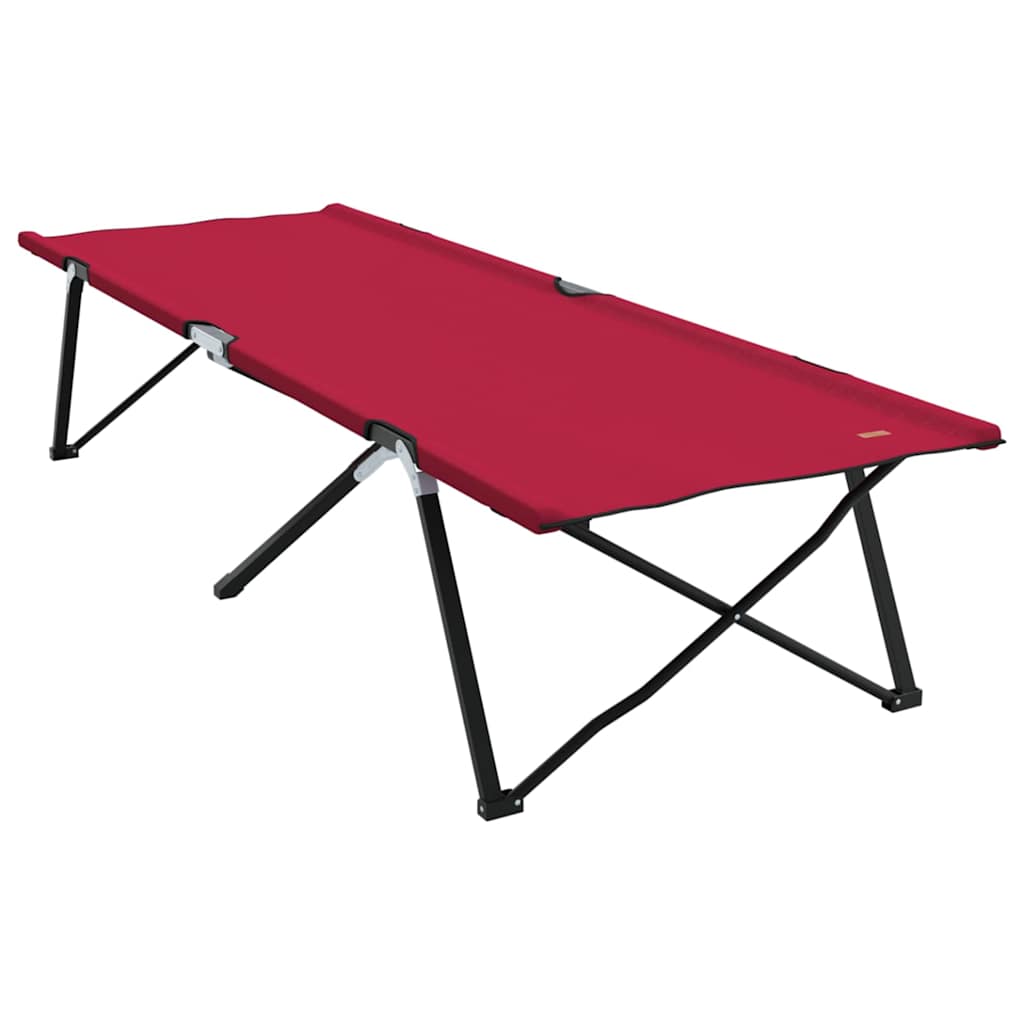 Foldende Camping Seng Rød 206 x 76 x 74 cm Oxford og Stål