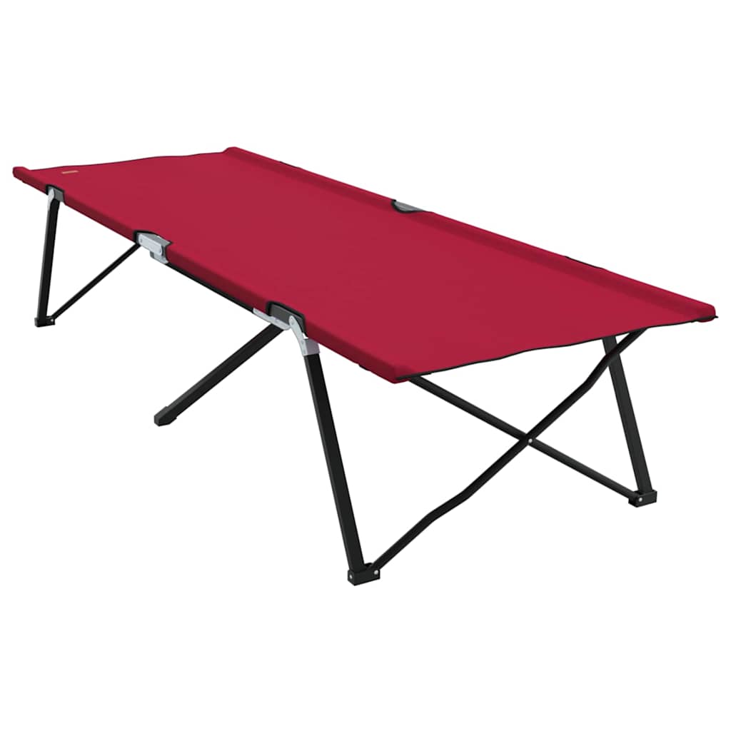 Foldende Camping Seng Rød 206 x 76 x 74 cm Oxford og Stål