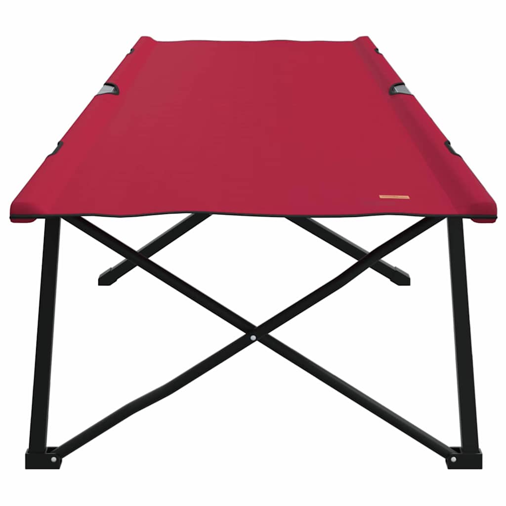 Foldende Camping Seng Rød 206 x 76 x 74 cm Oxford og Stål