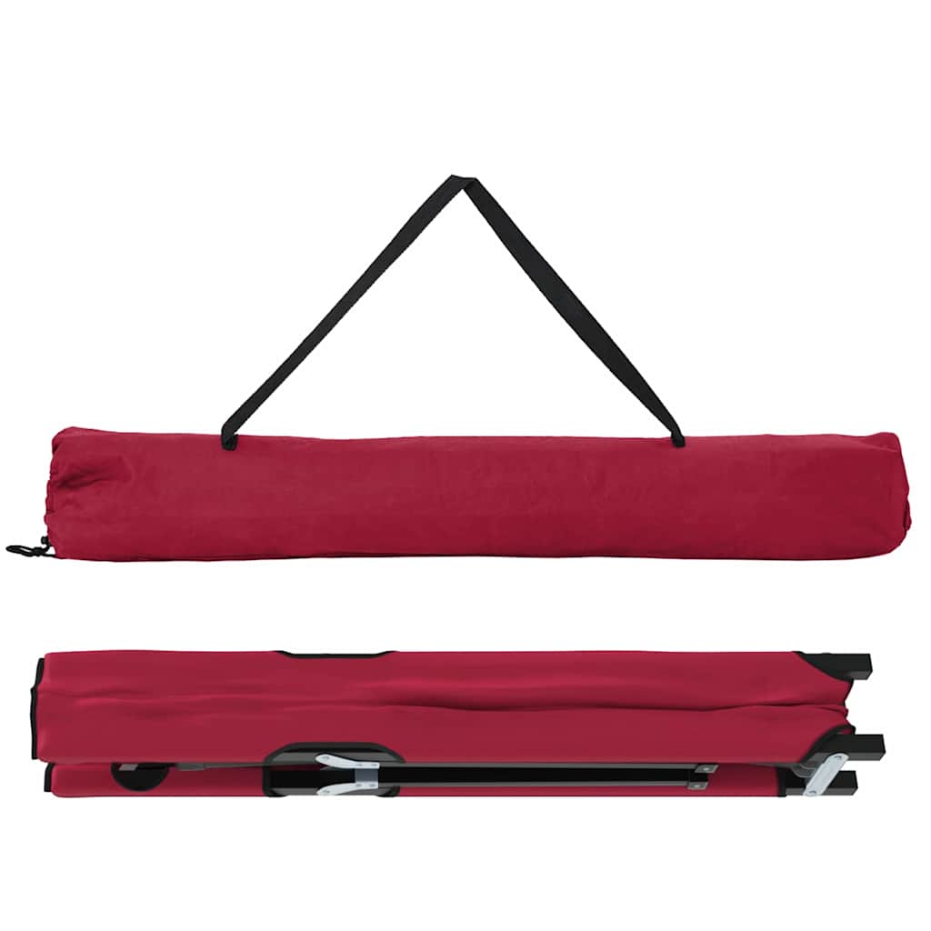 Foldende Camping Seng Rød 206 x 76 x 74 cm Oxford og Stål