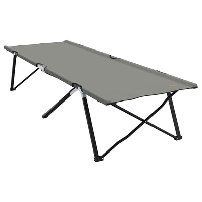 Foldende Camping Seng Grå 206 x 76 x 74 cm Oxford og Stål