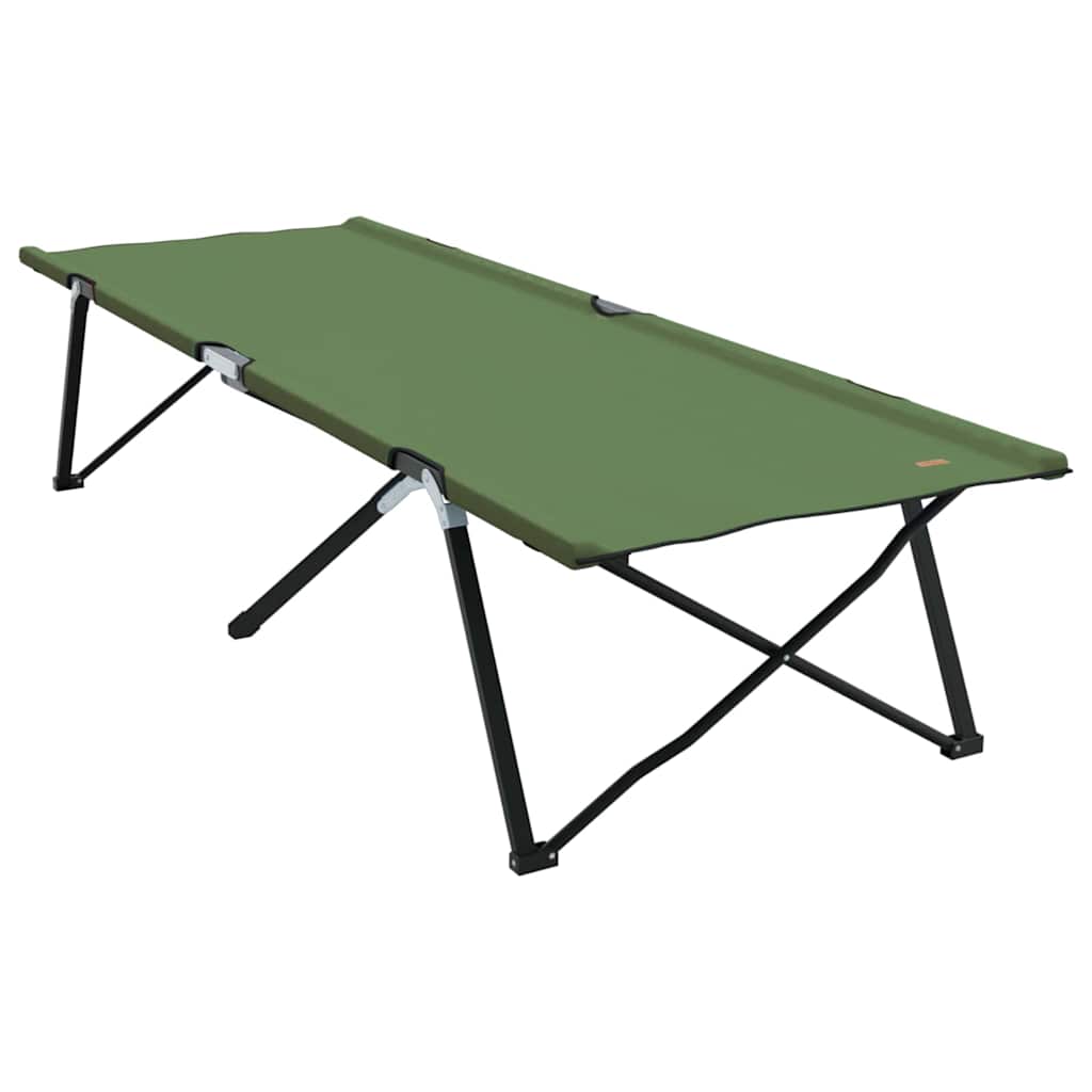 Foldende Camping Seng Grøn 206 x 76 x 74 cm Oxford og Stål billede