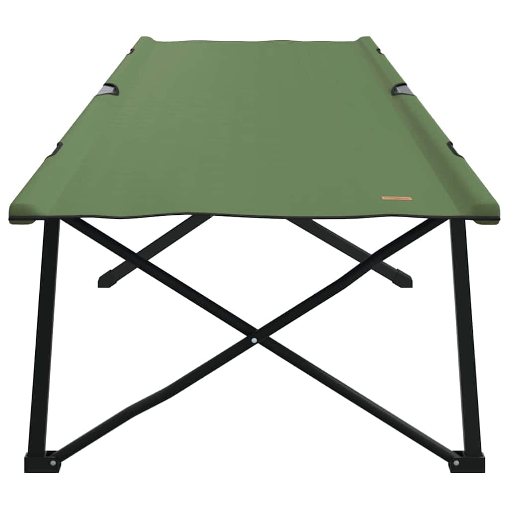 Foldende Camping Seng Grøn 206 x 76 x 74 cm Oxford og Stål