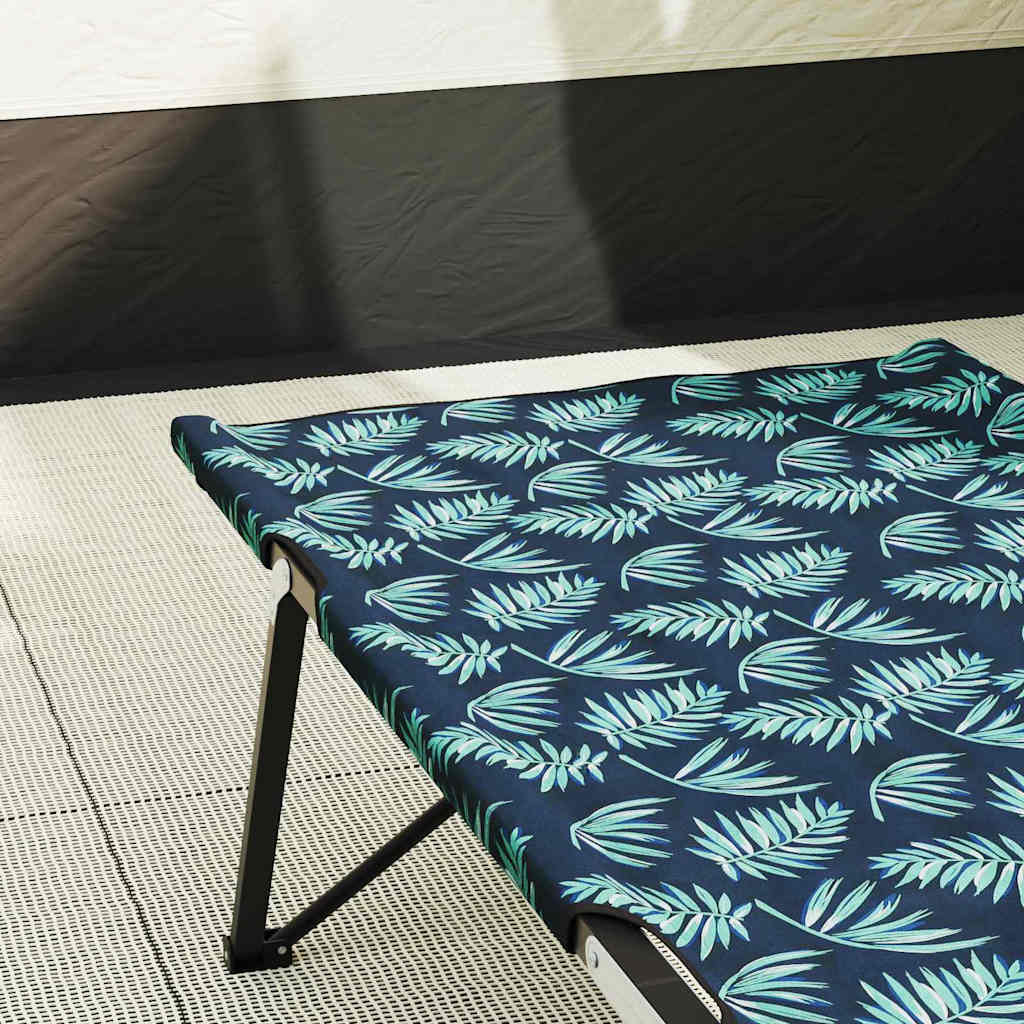 Foldende Camping Seng Blad Skov 206 x 76 x 74 cm Oxford og Stål