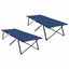 Foldende Camping Seng 2 pcs Blå 206 x 76 x 74 cm Oxford og Stål