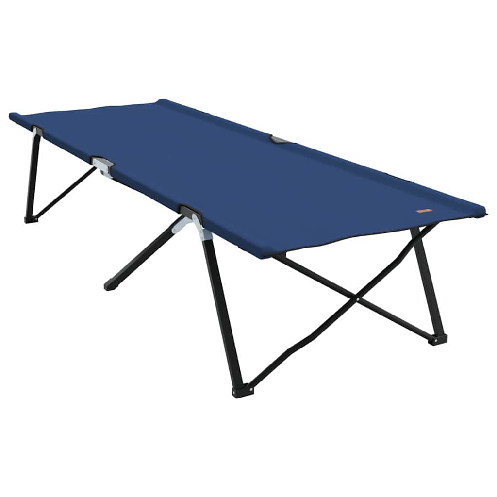 Foldende Camping Seng 2 pcs Blå 206 x 76 x 74 cm Oxford og Stål