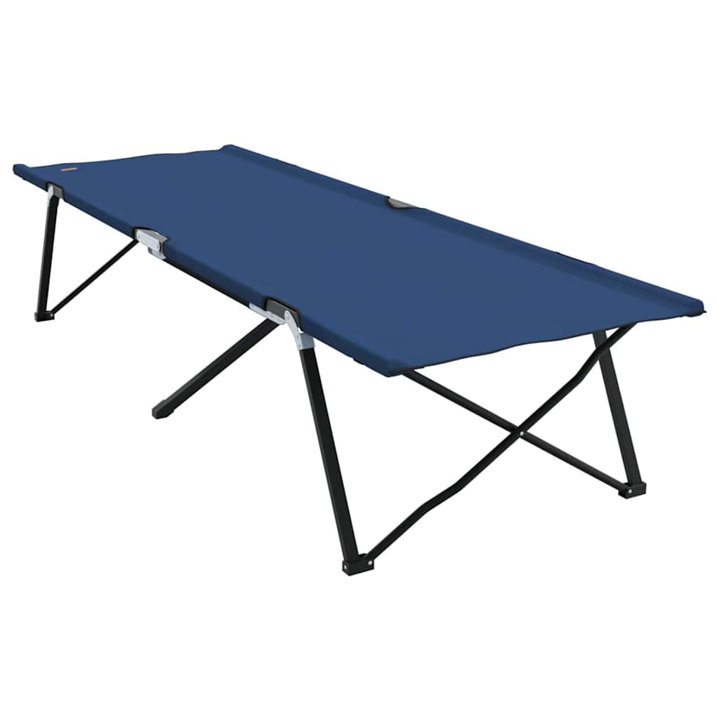 Foldende Camping Seng 2 pcs Blå 206 x 76 x 74 cm Oxford og Stål