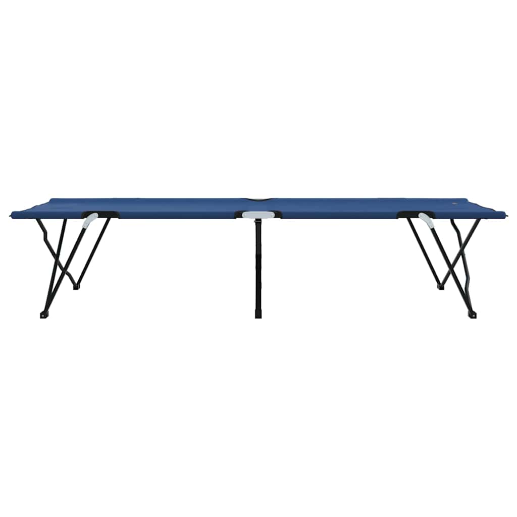 Foldende Camping Seng 2 pcs Blå 206 x 76 x 74 cm Oxford og Stål