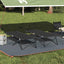 Foldende Camping Seng 2 pcs Sort 206 x 76 x 74 cm