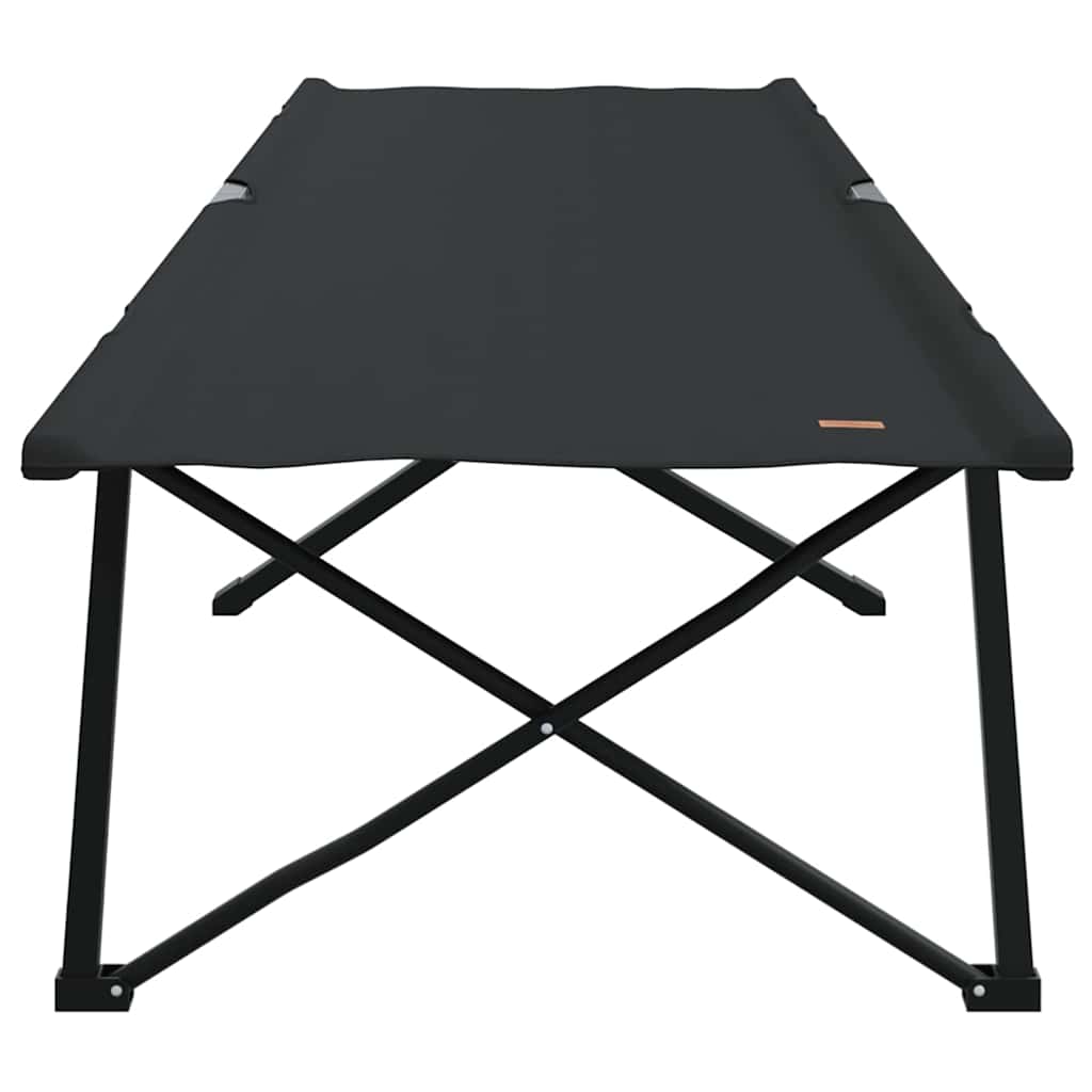 Foldende Camping Seng 2 pcs Sort 206 x 76 x 74 cm