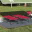 Foldende Camping Seng 2 pcs Rød 206 x 76 x 74 cm Oxford og Stål