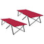 Foldende Camping Seng 2 pcs Rød 206 x 76 x 74 cm Oxford og Stål