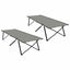 Foldende Camping Seng 2 pcs Grå 206 x 76 x 74 cm Oxford og Stål