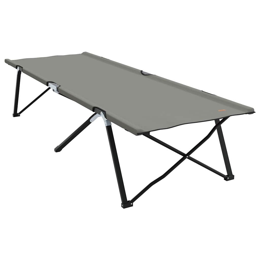 Foldende Camping Seng 2 pcs Grå 206 x 76 x 74 cm Oxford og Stål