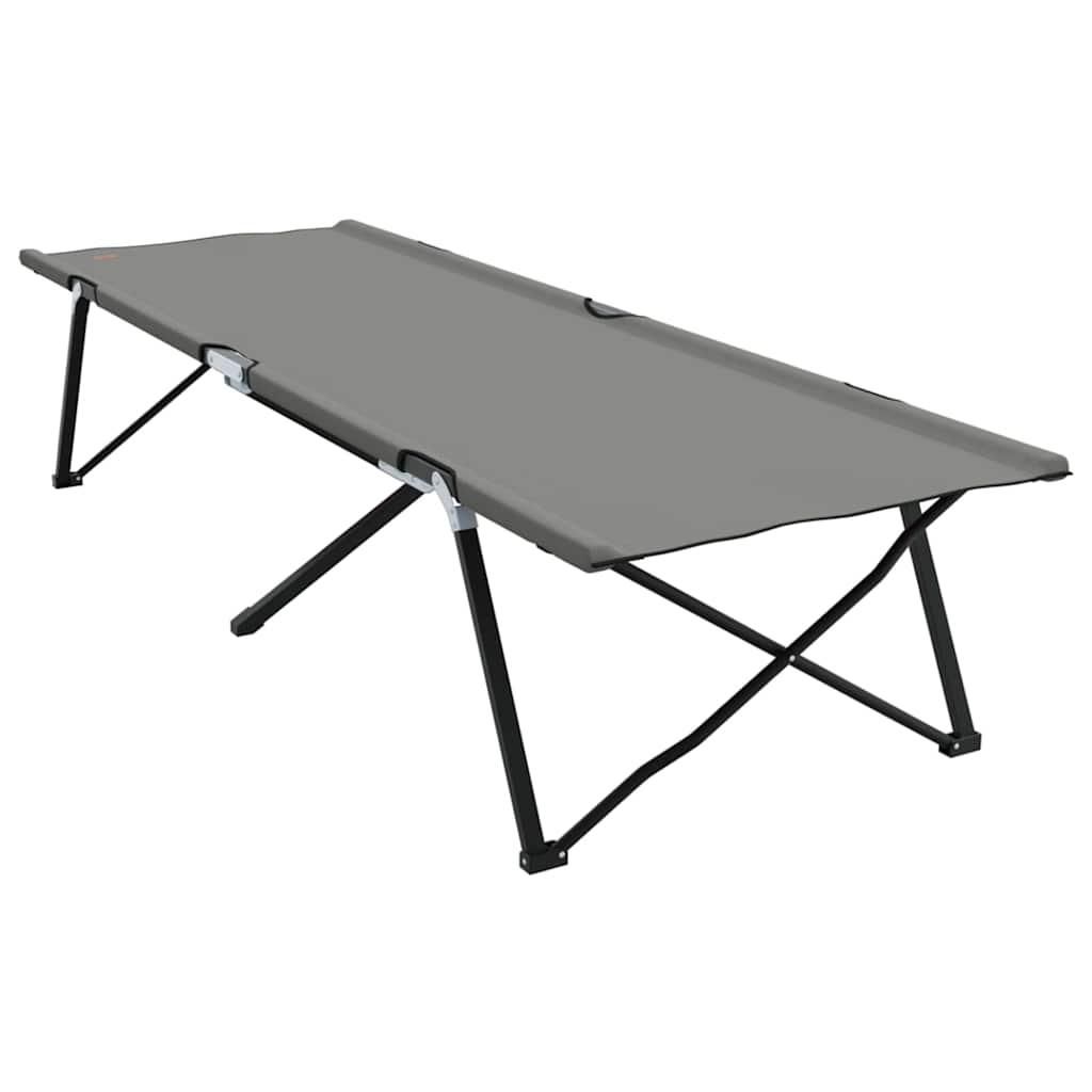 Foldende Camping Seng 2 pcs Grå 206 x 76 x 74 cm Oxford og Stål