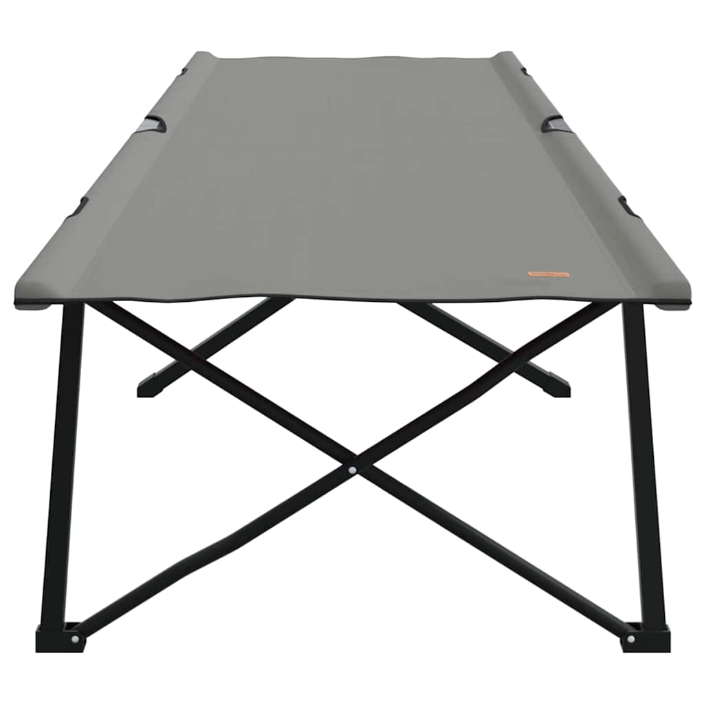 Foldende Camping Seng 2 pcs Grå 206 x 76 x 74 cm Oxford og Stål